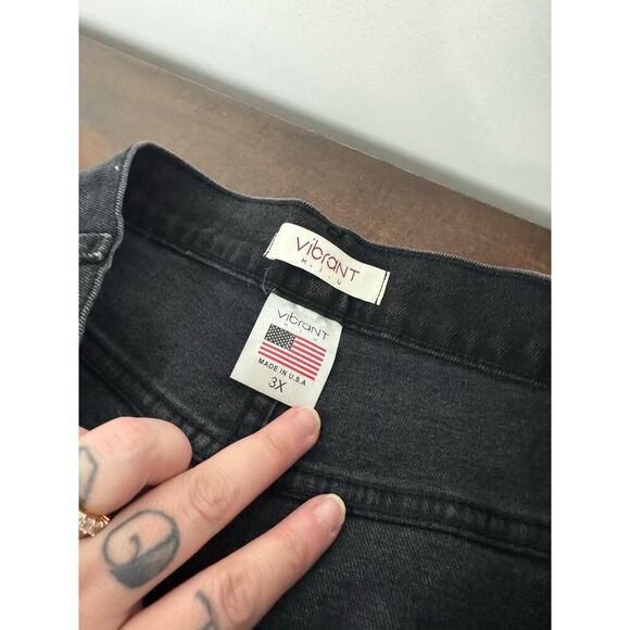 Vibrant m.i.u. Black Denim Jeans Distressed Jeans 3X (20) - Picture 7 of 8